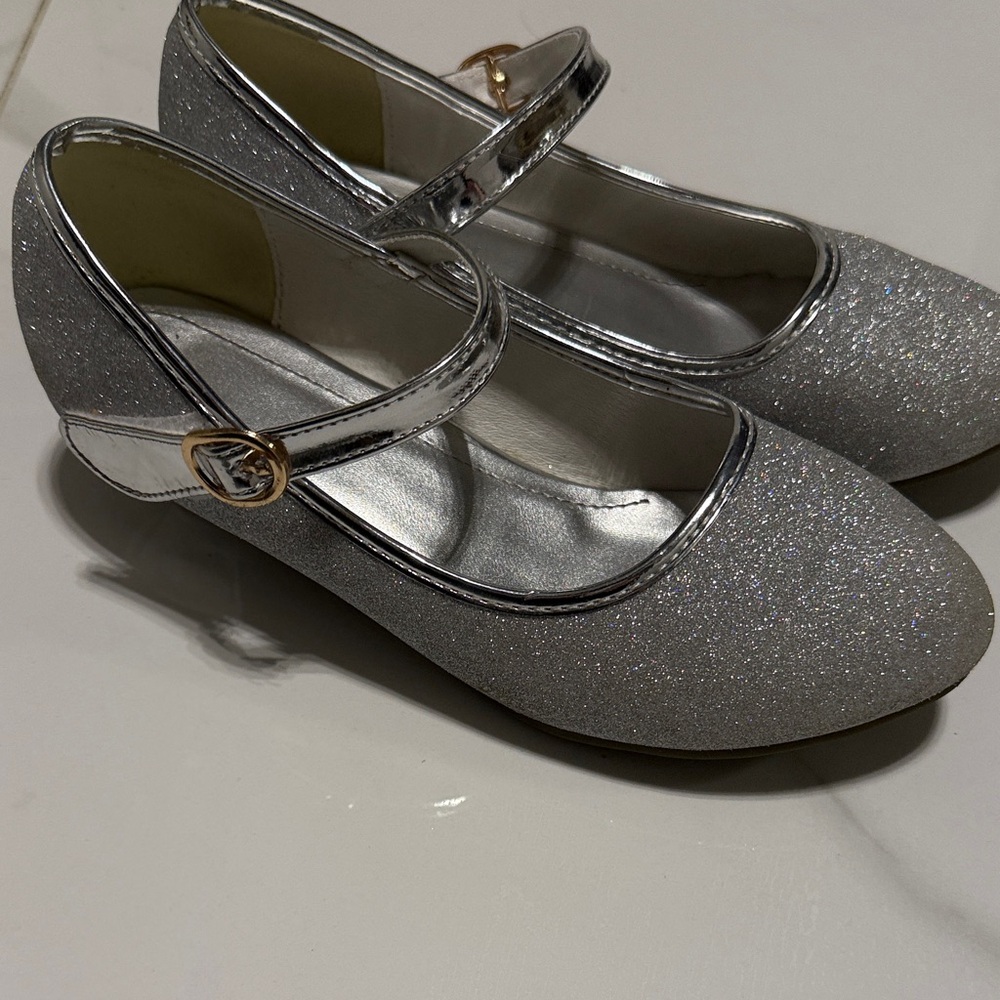 Sparkly Silver Kids Shoes